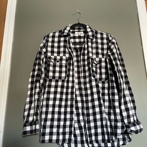 Madewell Black and White Plaid Women’s Shirt